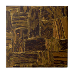Tiger Iron Gemstone Print Backsplash Ceramic Tile