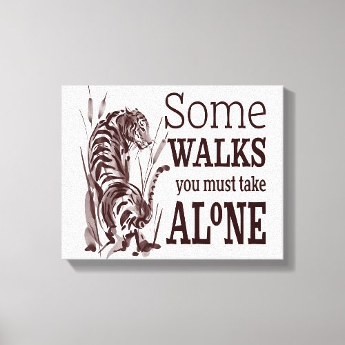 Tiger Japanese Art Style Motivational Quote Canvas Print