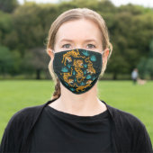 Tiger Japanese tattoo art Adult Cloth Face Mask (Outside)