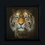 Tiger Jewelry Box<br><div class="desc">Tiger Display your favorite images on a vibrant tile inlaid into the lid of this beautiful jewelry box. Made of lacquered wood, the jewelry box comes in Golden Oak, Ebony Black, Emerald Green, and Red Mahogany. Soft felt protects your jewelry and collectibles. Box Diameter: 7.125 inches Box Height: 2.5 inches...</div>