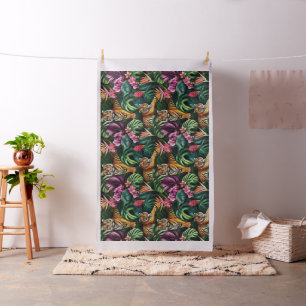 Tiger Jungle Dreams Seamless Surface Pattern Fabric