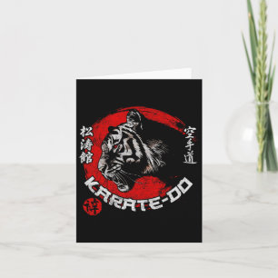 Tiger Karate Symbol Shotokan Dojo Training Kanji J Card