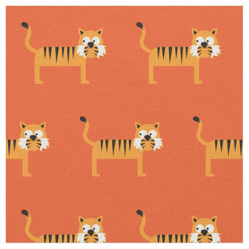 Tiger Kid Baby Nursery Orange Cat Fabric