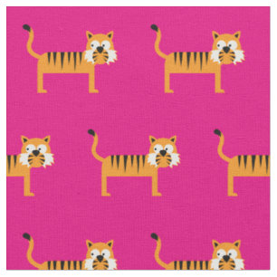 Tiger Kid Baby Nursery Pink Cat Fabric