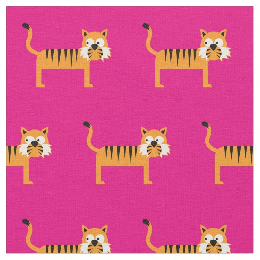 Tiger Kid Baby Nursery Pink Cat Fabric