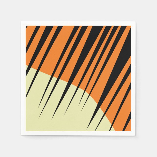 Tiger Kids Safari Birthday Napkins (Front)