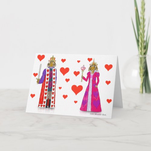 Tiger King and Queen of Hearts Holiday Card