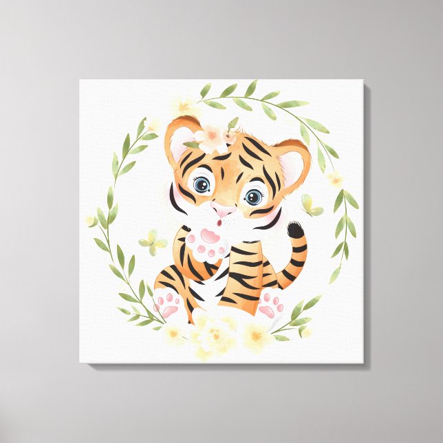 Tiger Kisses Canvas Print (Front)