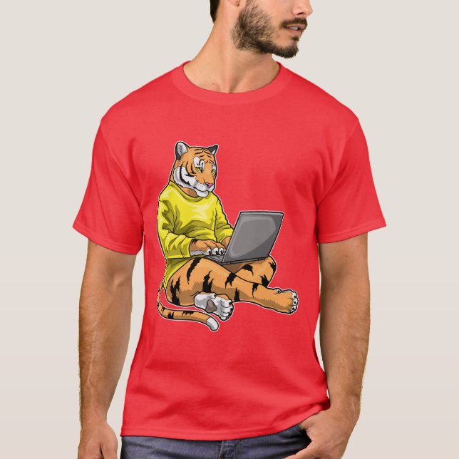 Tiger Laptop T-Shirt (Front)
