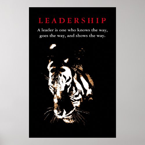 Tiger Leadership Inspirational Poster
