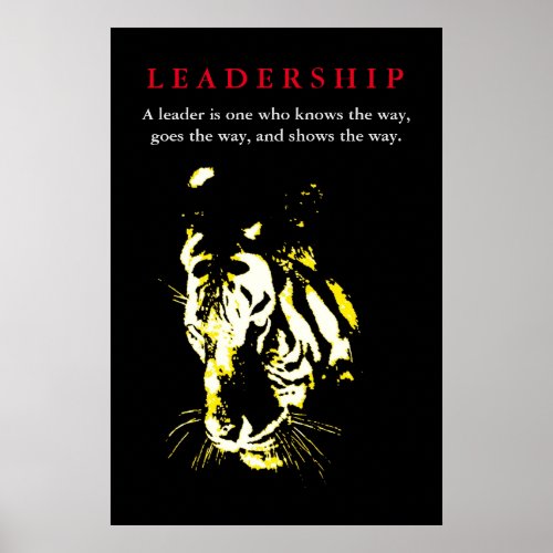 Tiger Leadership Inspirational Poster