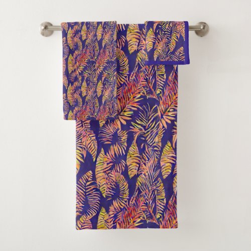 Tiger Leaf Bath Towel Set