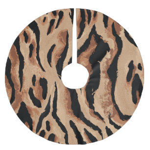 Tiger Leopard: Animal Skin Seamless Brushed Polyester Tree Skirt