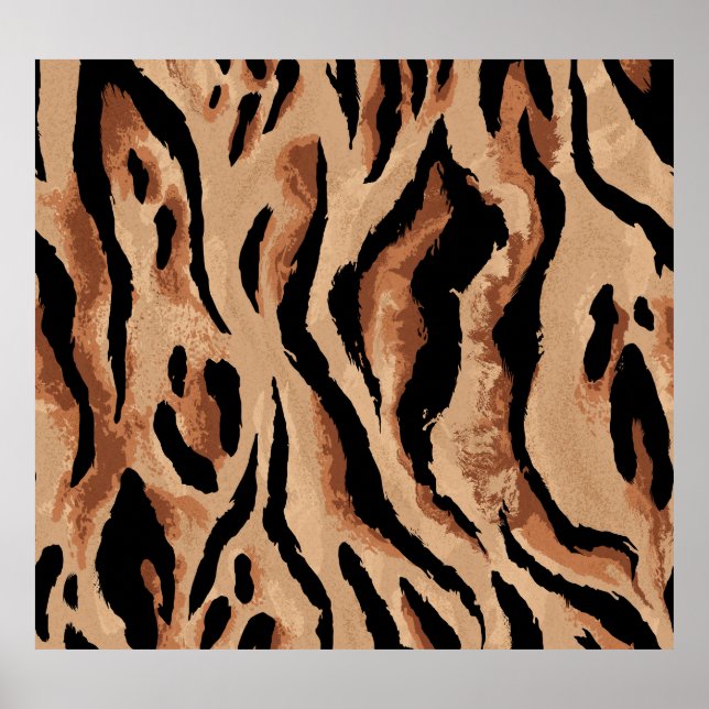Tiger Leopard: Animal Skin Seamless Poster (Front)