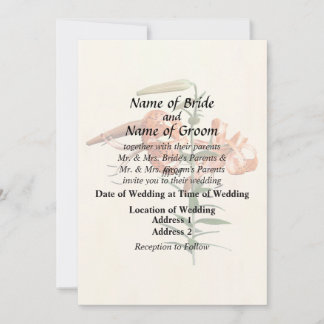 Tiger Lilies And Buds Invitation