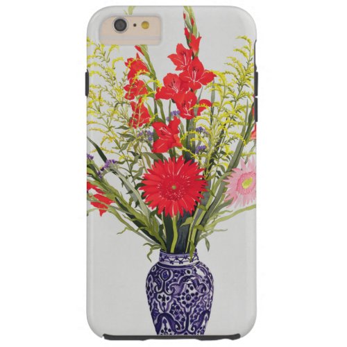 Tiger Lilies Gladioli and Scabious in a Blue Tough iPhone 6 Plus Case