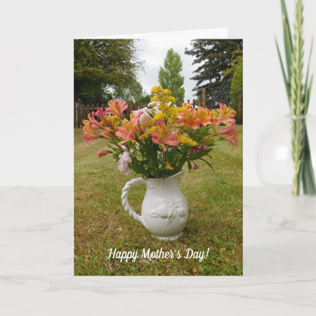 Tiger Lilies Mother's Day Vase Card (Front)