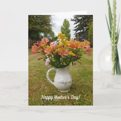 Tiger Lilies Mothers Day Vase Card