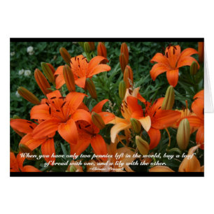Tiger Lilies Motivational Note Card