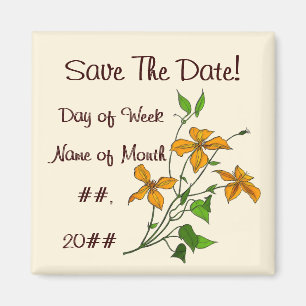 Tiger Lilies (Save The Date Magnet) Magnet