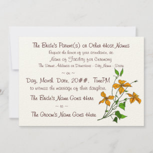 Tiger Lilies (Wedding Invitation) Invitation