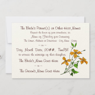 Tiger Lilies (Wedding Invitation) Invitation