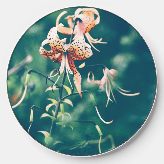 Tiger lilies wireless charger  (Front)