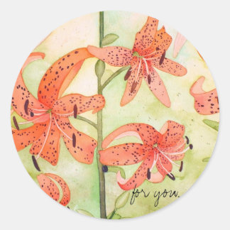 Tiger Lillies Stickers, for you Classic Round Sticker