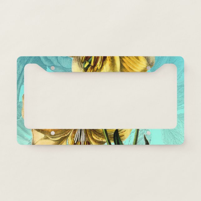 Tiger lilly blue license plate frame (Front)