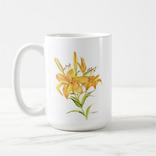 Tiger lily and its meaning. coffee mug