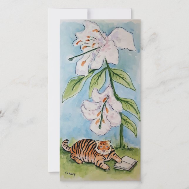 Tiger Lily bookmark card (Front)