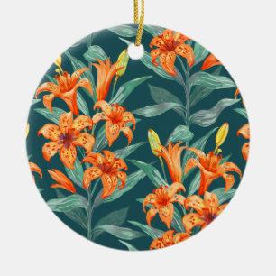 Tiger Lily Ceramic Ornament