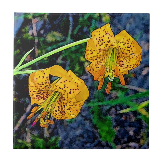 Tiger Lily Ceramic Tile (Front)