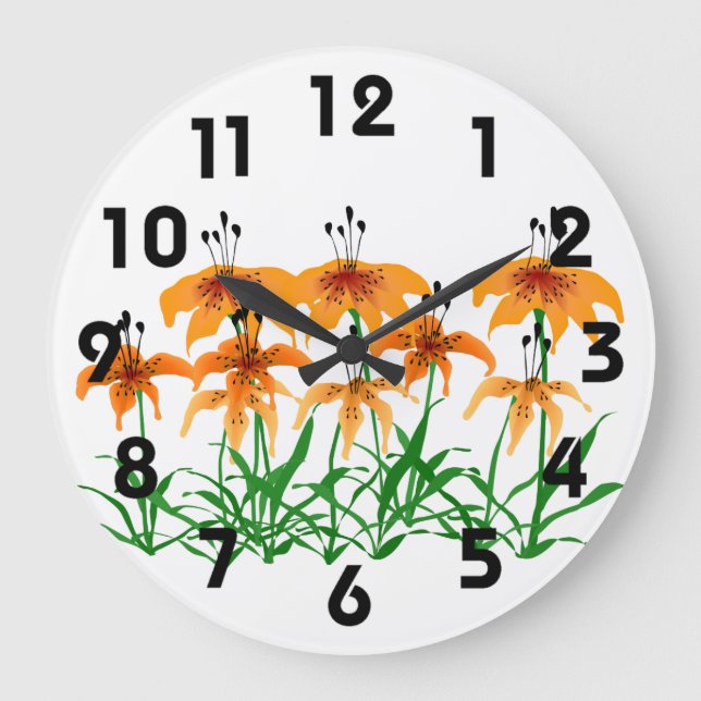 Tiger Lily Clock (Front)