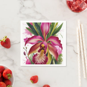 Tiger Lily Elegant Floral Napkins