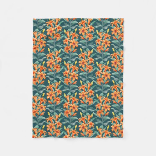 Tiger Lily Fleece Blanket