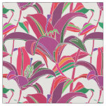 Tiger Lily Floral Pattern Fabric