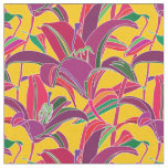 Tiger Lily Floral Pattern Fabric