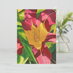 Tiger Lily Floral Thank You Card