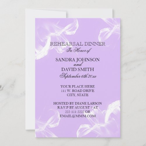 Tiger Lily Floral Wedding Rehearsal Invitation