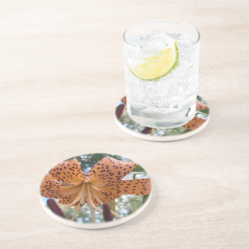 Tiger Lily Flower Cheer Coaster