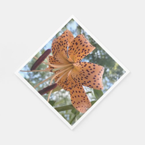 Tiger Lily Flower Cheer Napkins