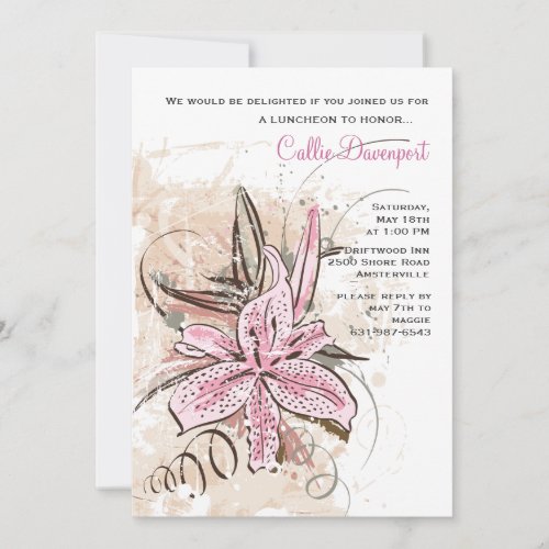 Tiger Lily Invitation