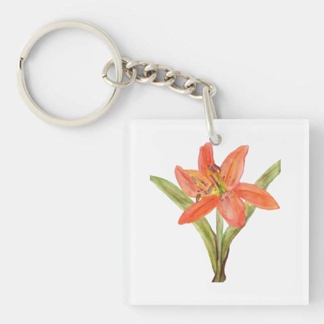 Tiger Lily Keychain (Front)