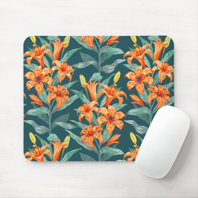 Tiger Lily Mouse Pad (With Mouse)