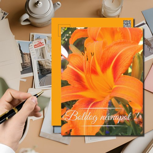 Tiger lily  _ Name Day Postcard