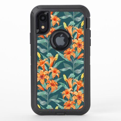 Tiger Lily OtterBox Defender iPhone XR Case
