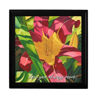Tiger Lily painting, Mom Jewelry Gift Box