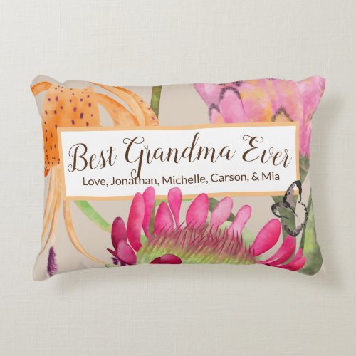 Tiger Lily  Protea Mothers Day Throw Pillow