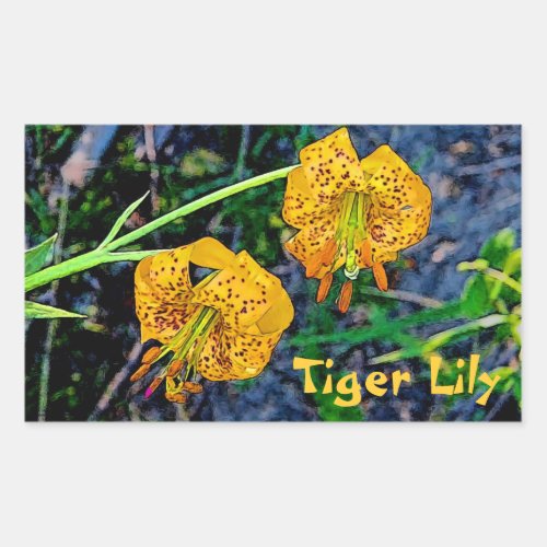 Tiger Lily Rectangular Sticker